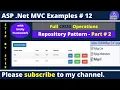 Complete CRUD in ASP NET C with Entity Framework Repository Pattern Part 2