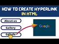 How to create hyperlinks in HTML