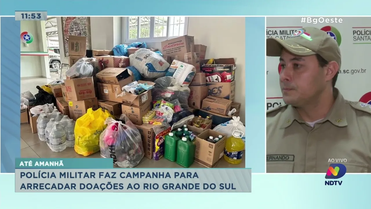 Doações de Chapecó são levadas ao Rio Grande do Sul por voluntários