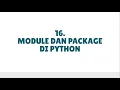 16 Module Dan Package Di Python