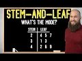 How To Find The Mode Of A Stem-And-Leaf Plot