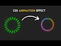 How To Create Simple CSS Animation Effects Using HTML CSS CSS Transforming Circle Loader