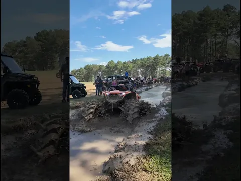First mud hole for the new RZR build! Need to raise that rev limiter quite a bit 😂 #breadstickricky