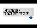 INFORMATION PROCESSING THEORY - PROF ED 1