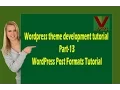 Wordpress theme development tutorial Part-13 - WordPress Post Formats Tutorial
