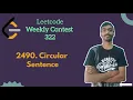 Circular Sentence leetcode Weekly 322 Leetcode Easy
