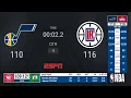 Jazz Clippers NBA on ESPN Live Scoreboard