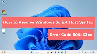 How to Resolve Windows Script Host Syntax Error Code 800a03ea - Microsoft JScript Compilation Error