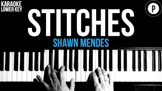 Download Shawn Mendes - Stitches Karaoke SLOWER Acoustic Piano Instrumental Cover Lyrics LOWER KEY MP3