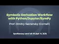 OP Lunch Talk Symbolic Derivation Workflow with SymPy