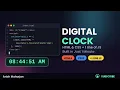 Digital Clock in HTML CSS 1 Line of JS Built in 1 Minute