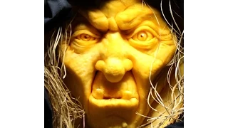 Witch 3D Pumpkin Carving Time Lapse
