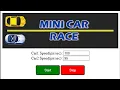 MINI CAR RACE HTML CSS JAVASCRIPT mswminthn