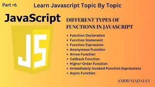 Different Types of functions in JavaScript Declaration Expression Callback Async