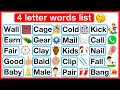 4 Letter Words List Phonics lesson 4 Reading Words Lesson Learn with examples