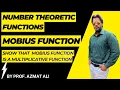 Mobius meu function Show that Mobius Function is Multiplicative Number Theory B SC M SC