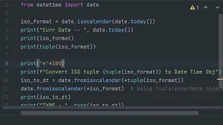 Python Convert ISO date tuple into datetime Obj