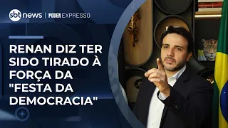 Renan Santos diz ter sido tirado à força da "festa da democracia" | #PoderExpresso