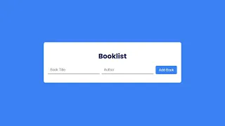 Booklist App - HTML