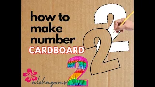 How to Make a Number 2 Cardboard Base for Pinata Easy DIY Tutorial 14-Inch