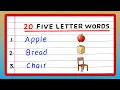 20 Five Letter Words Five Letter Words in English