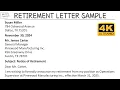 How To Write Retirement Letter with Sample and Explanation Writing Tutorials