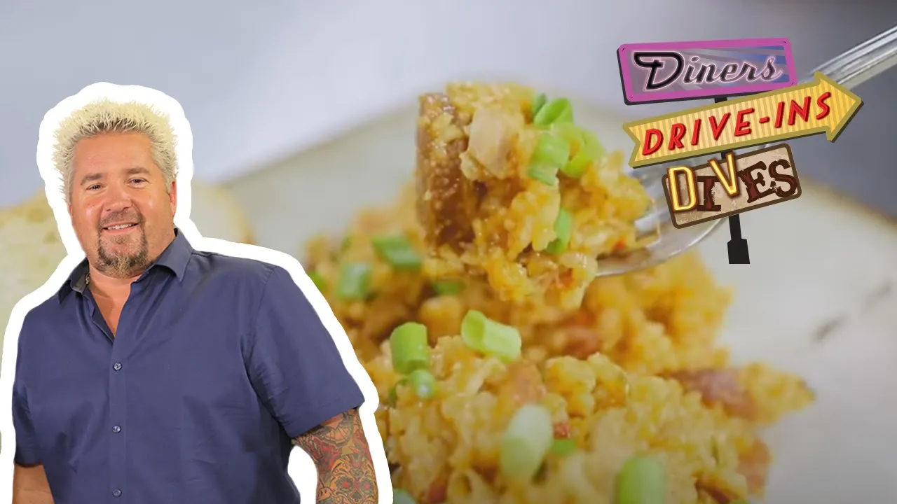 Guy Fieri Eats New Orleans-style Jambalaya in San Diego   Diners, Drive-Ins and Dives   Food Network