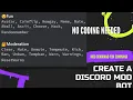 Create a discord Moderation bot no coding needed Source Code working trick