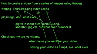 How to create a from a series of images using ffmpeg