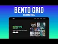 How to Create Landing Page with Bento Grid HTML CSS Tutorial