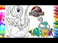 JURASSIC PARK BABY DINOSAUR coloring page COLOR WITH ME