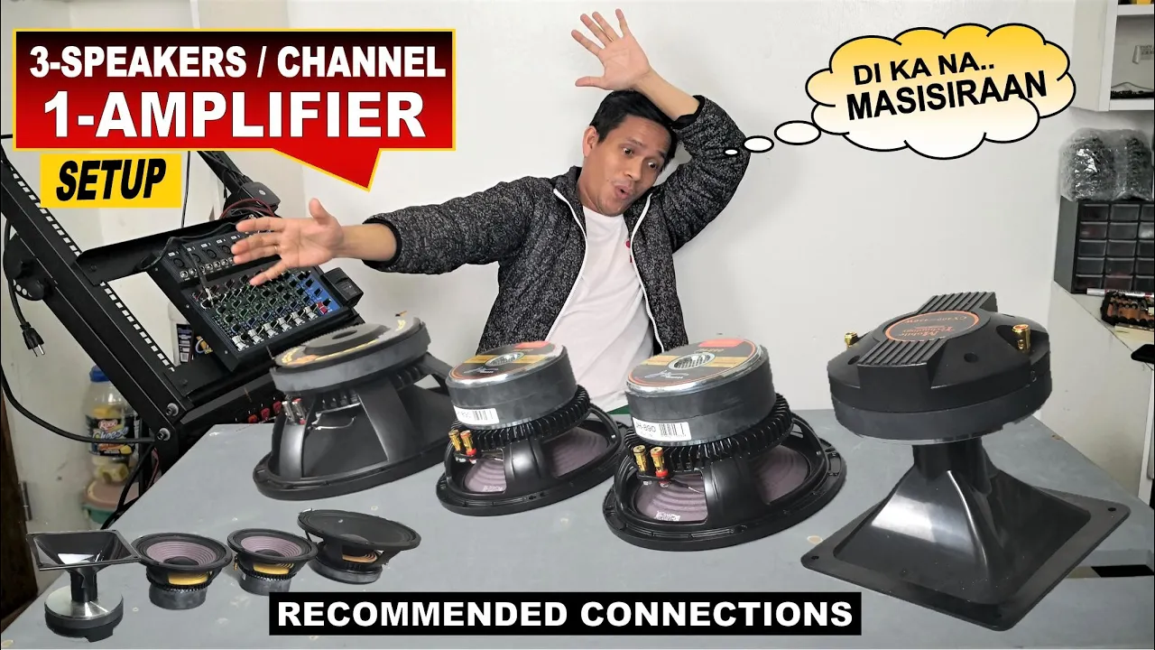 Di ka na Masisiraan! 1- Amplifier sa 3- speaker + tweeter per channel Paano ang Koneksyon | Aleks On