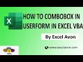 How to use Combo Box in UserForm in Excel VBA