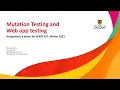 Mutation Testing and Web App Testing