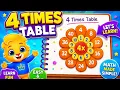 Learn the 4 Times Table Fun Multiplication for Kids Lucas Friends