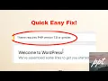 Easy Fix Theme Requires PHP 7 0 Or Greater on WordPress