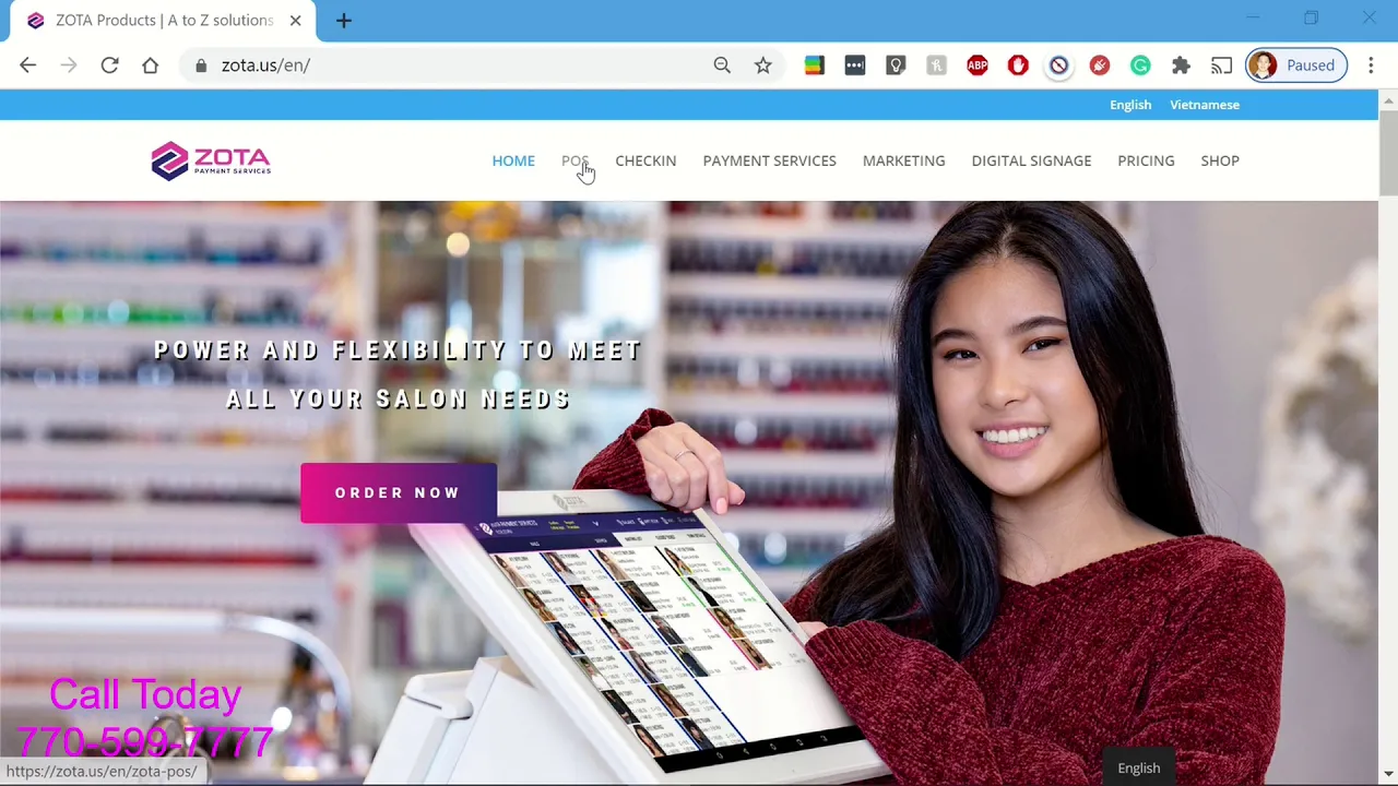 Outline Video Zota Salon POS & Sign In Features and Benefits (English)