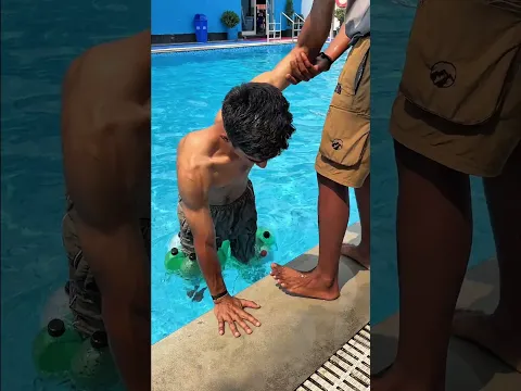 floating with bottle #ytshorts