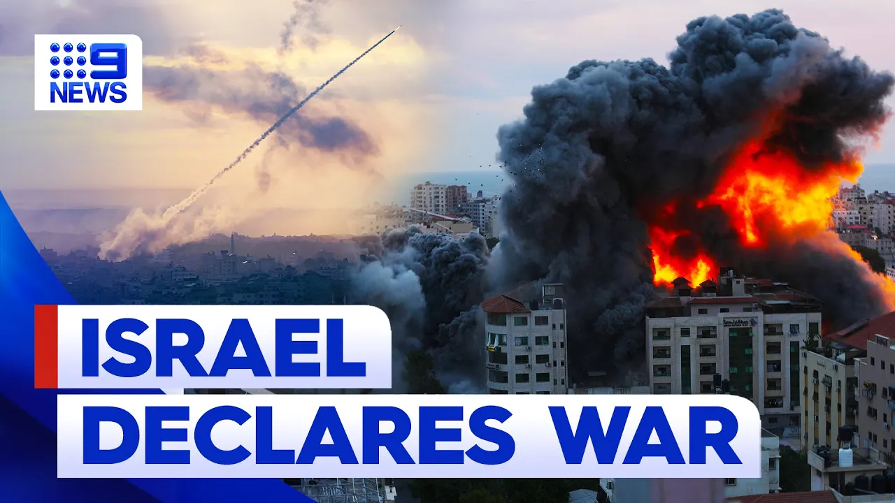 Israel has declared war after hit by a shocking attack by Hamas militants | 9 News Australia