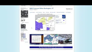 NWS BTV Website Tour Main Page