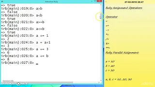 095 Learn python and ruby programming - Operators in ruby