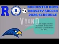 Rochester Falcons Boys Varsity Soccer Schedule 2026