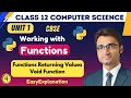 Functions returning values Functions in Python Part 4 Class 12 Computer Science Python fo