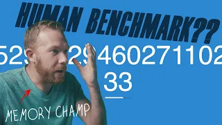 MEMORY CHAMP takes HUMAN BENCHMARK test 100K subs