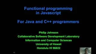 Functional programming in Javascript