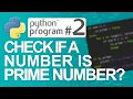 Python Program Check If A Number Is Prime Number Python Programming