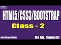 BOOTSTRAP Tutorial Class - 2 by Mr Ramesh On 10-09-2019