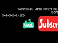 function Factorial c language user defined
