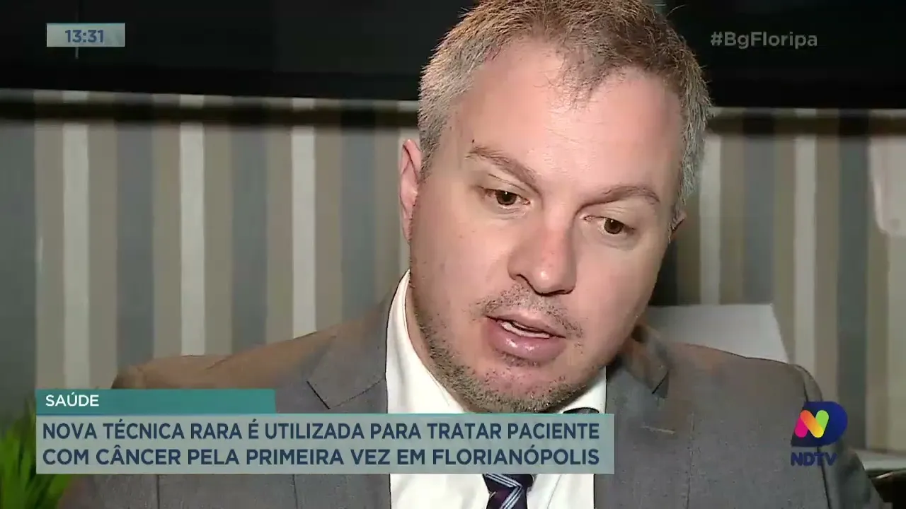 Nova técnica rara é utilizada para tratar paciente com câncer pela primeira vez em Florianópolis