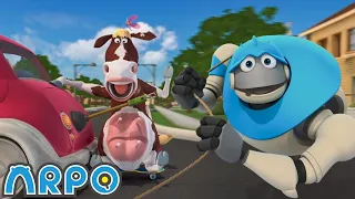 Mission Moo Moo | ARPO | Classic ARPO Mayhem | Baby & Robot Adventures
